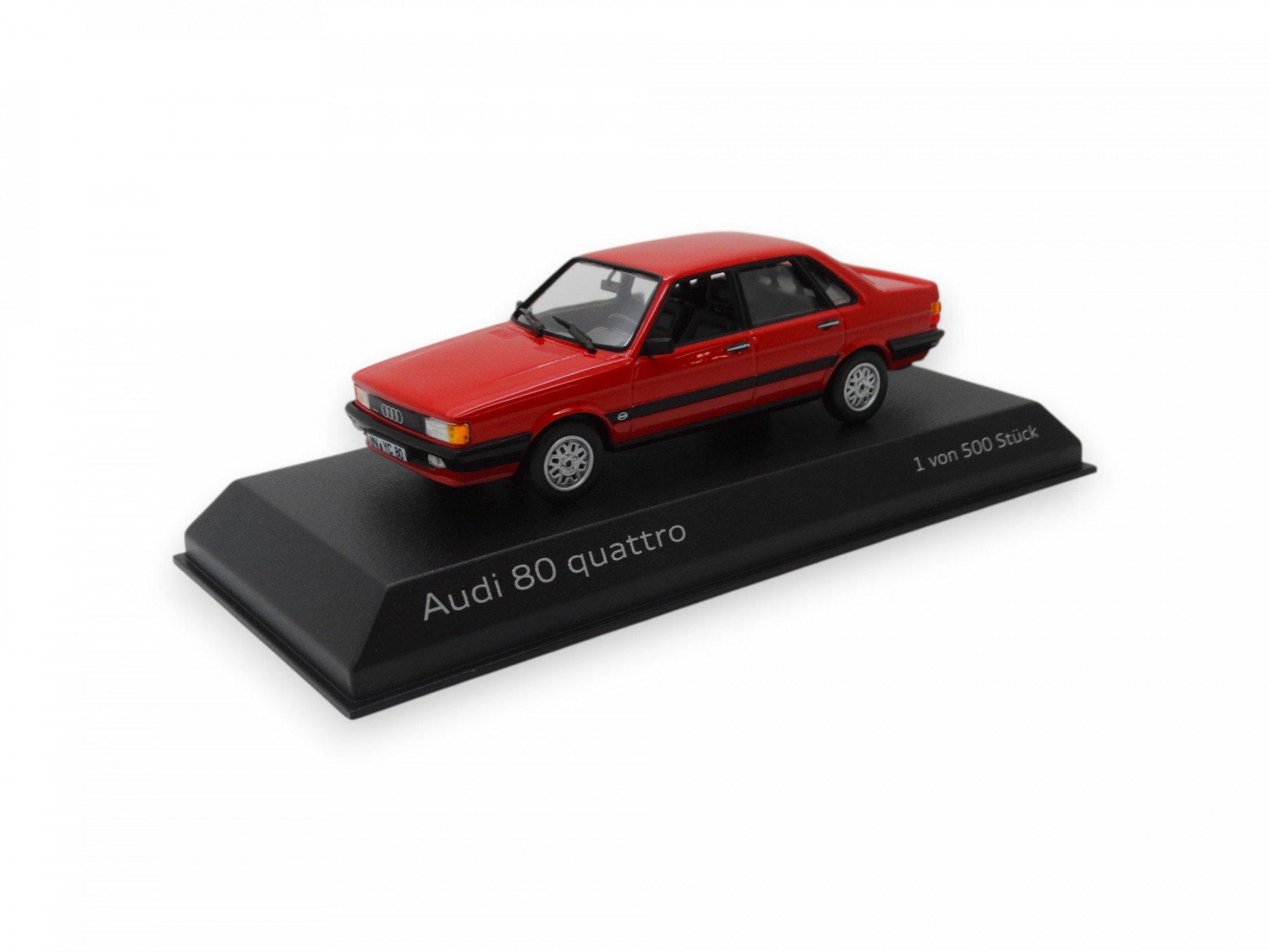 Audi 80 quattro Limousine Modellauto Miniatur 1:43 Rot
