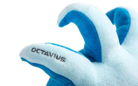 Skoda Oktopus Plüschoktopus Octavius Plüschtier Kuscheltier Stoff 30cm 5E3087576