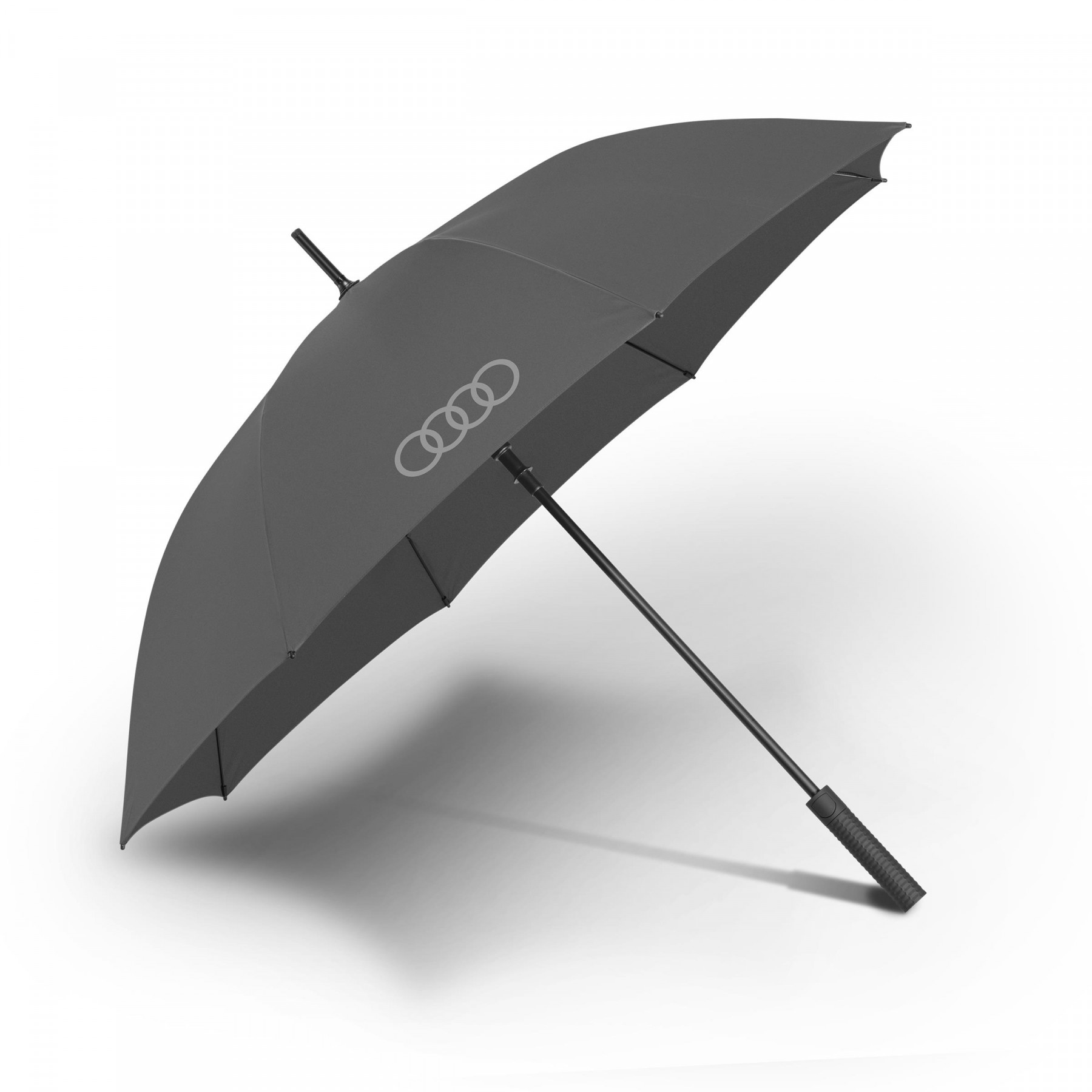 Audi Regenschirm Stockschirm Schirm Ringe 120 cm grau 3122600110