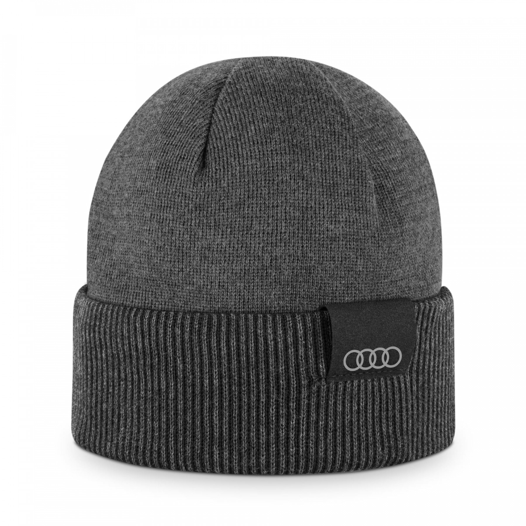 Audi Wende-Strickmütze Mütze Wintermütze Beanie schwarz grau 3132402100