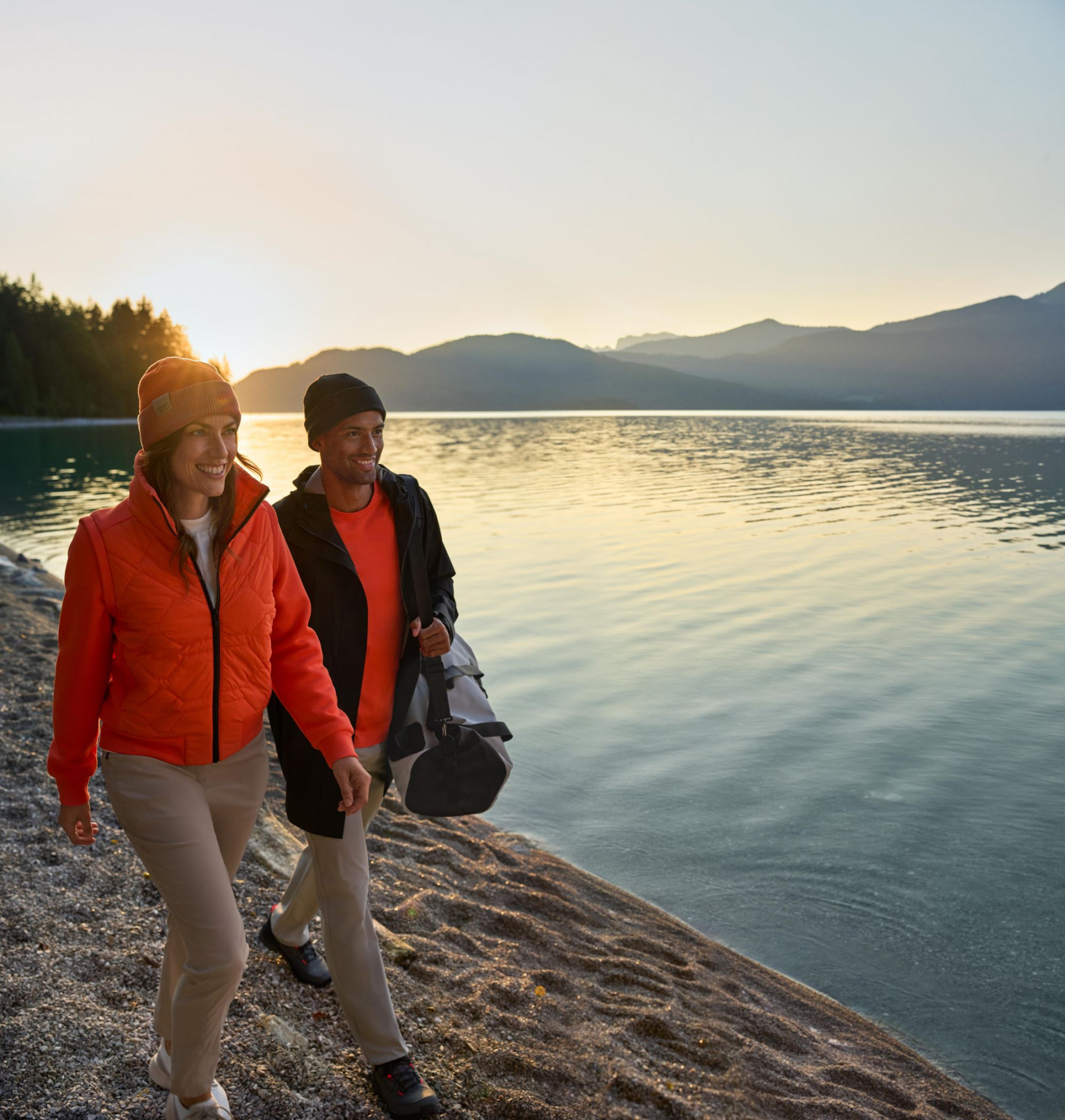 Audi Wende-Strickmütze Mütze Wintermütze Beanie schwarz grau 3132402100