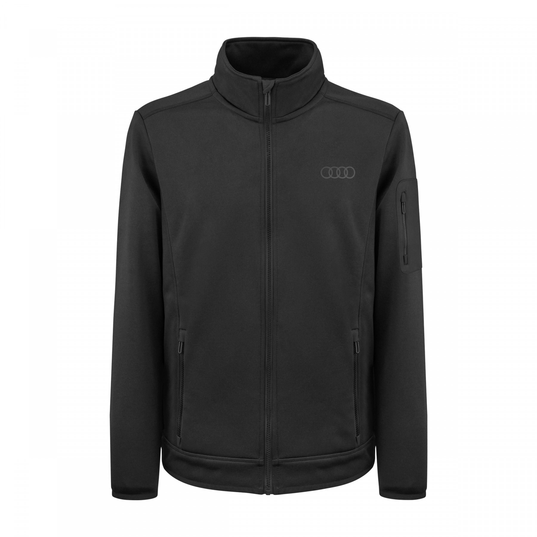 Audi Herren Fleecejacke Sweatjacke Fleece Jacke Audi Ringe 3D Druck schwarz