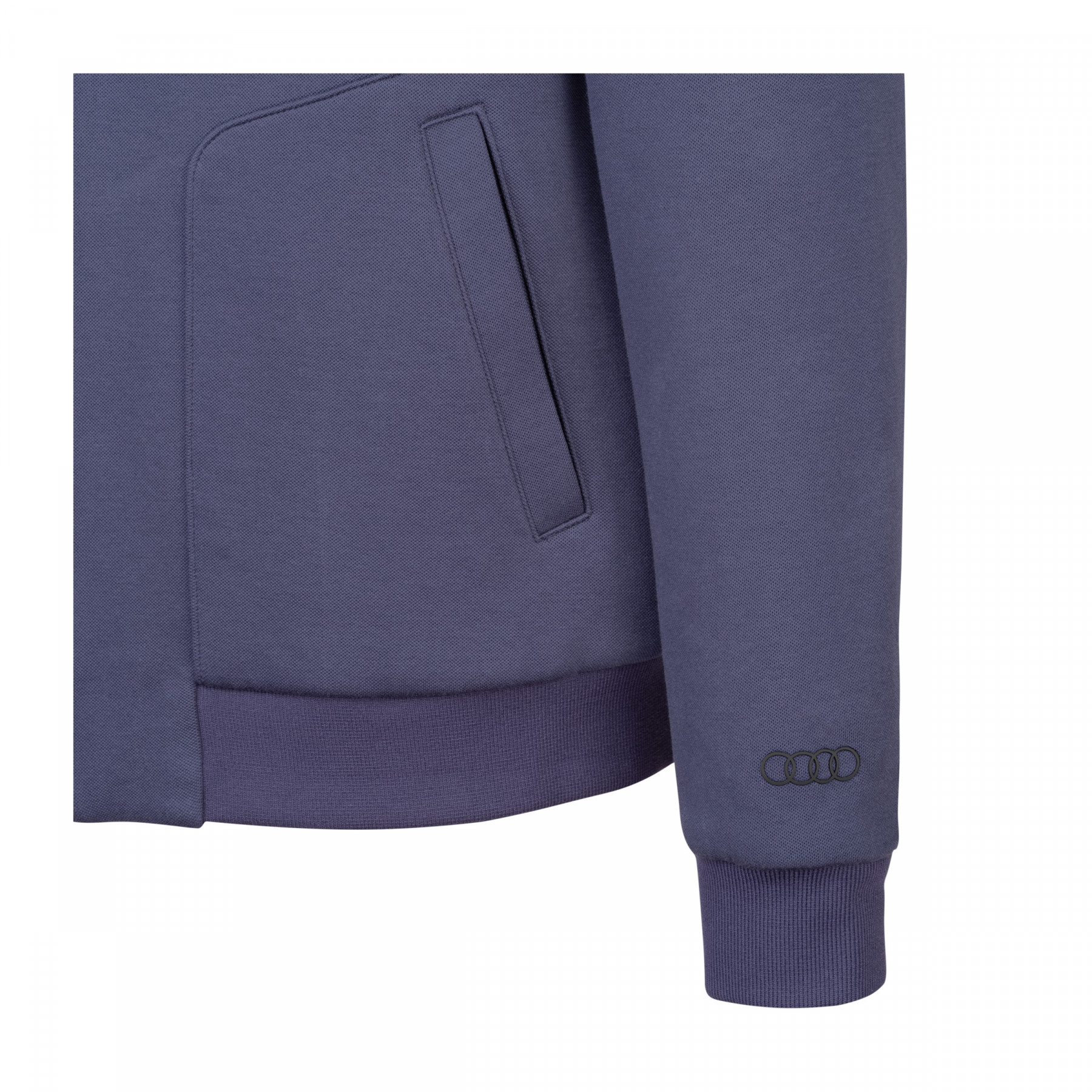 Audi Midlayerjacke Übergangsjacke Sweatjacke Herren Audi Ringe Logo dunkelblau 