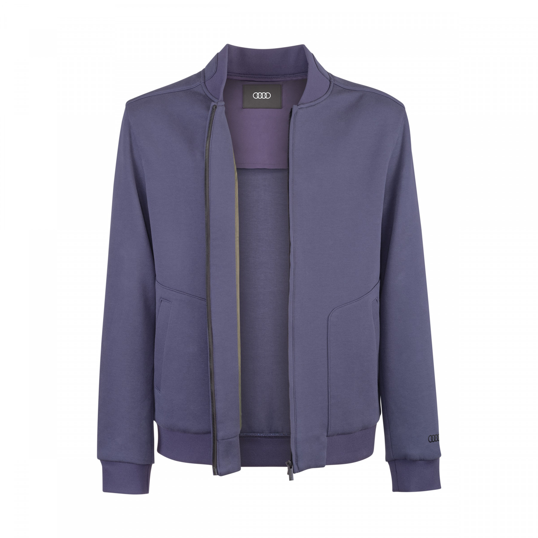 Audi Midlayerjacke Übergangsjacke Sweatjacke Herren Audi Ringe Logo dunkelblau 