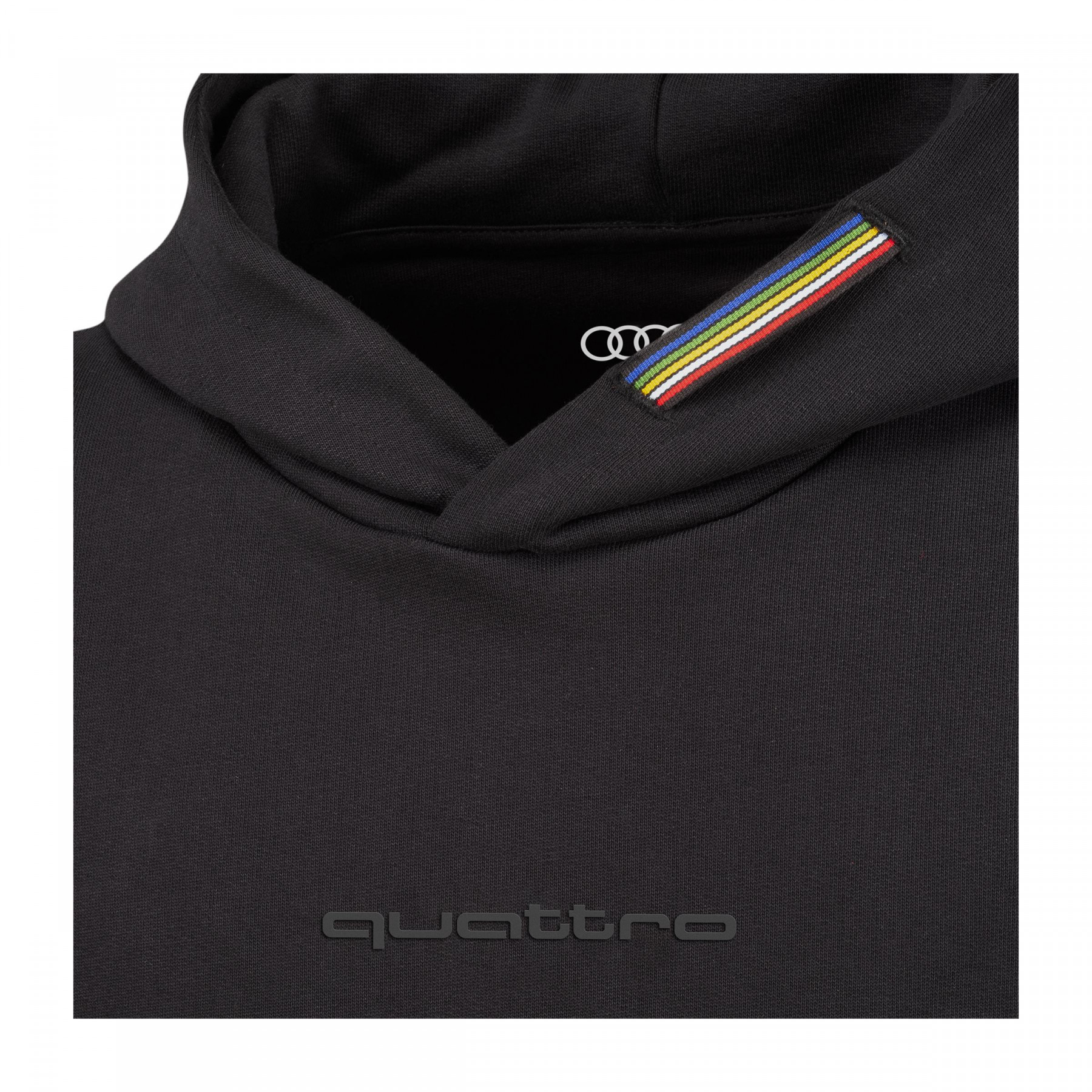 Audi quattro pulse Hoodie Kapuzenpullover Sweatshirt Pullover Herren schwarz