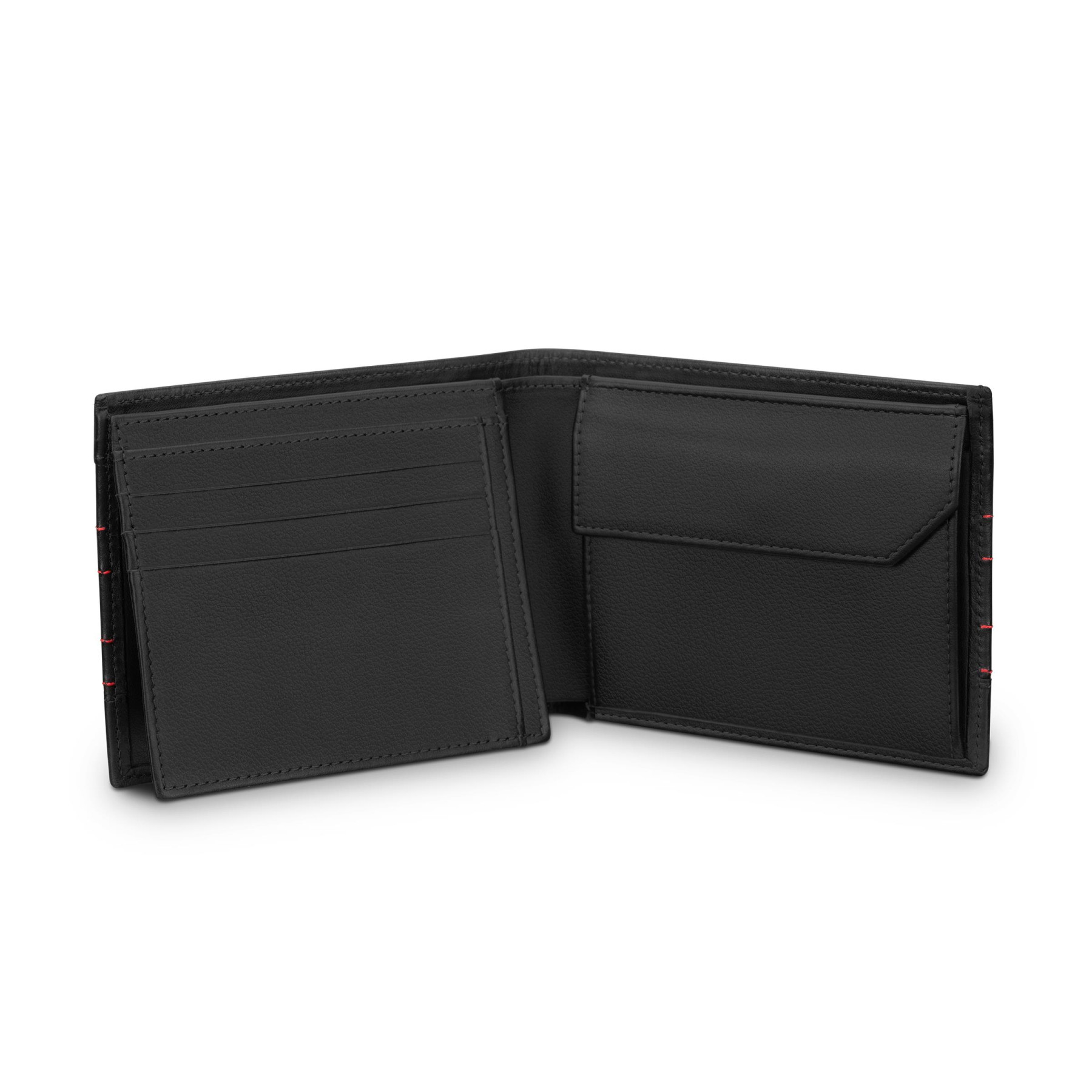 Audi Sport Geldbörse Portemonnaie Leder Herren RFID schwarz rot 3152600900