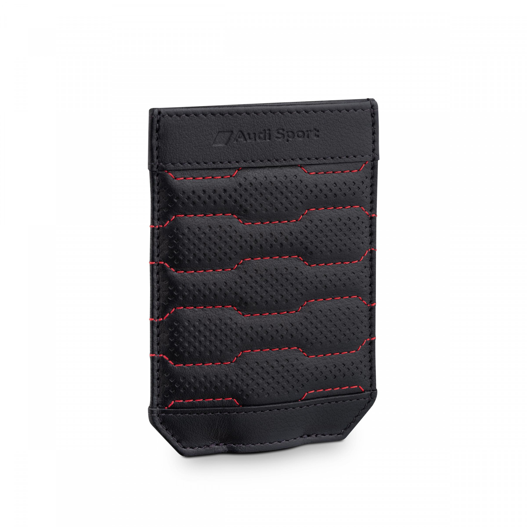 Audi Sport Fahrzeugschlüsseletui Schlüsselhülle Leder schwarz rot 3152601200
