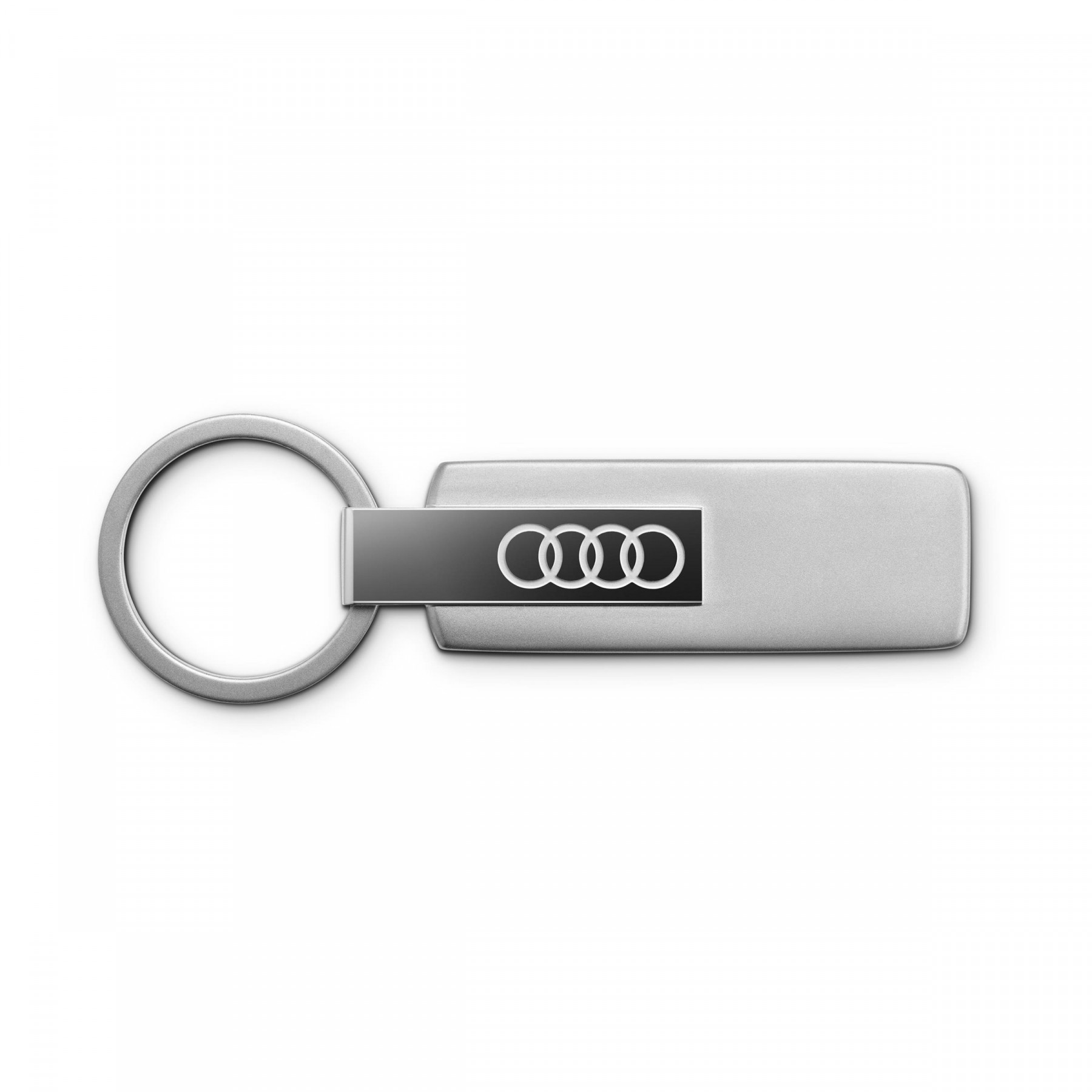 Audi Schlüsselanhänger Audi Ringe Edelstahl matt und glänzend silber 3182501800