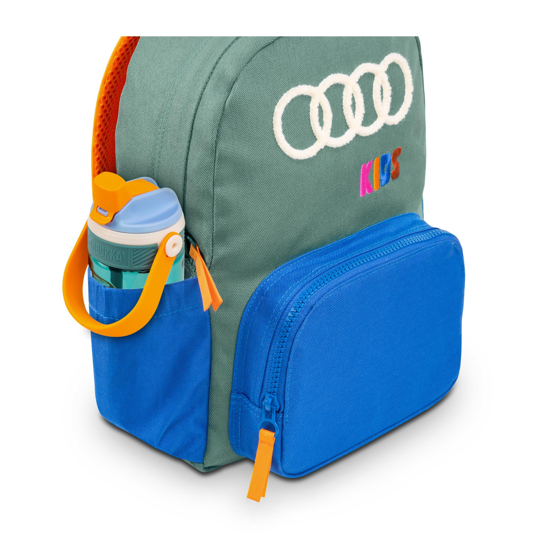 Audi Kleinkinder Rucksack Audi Ringe Stick 7 Liter blau-grün 3202603400