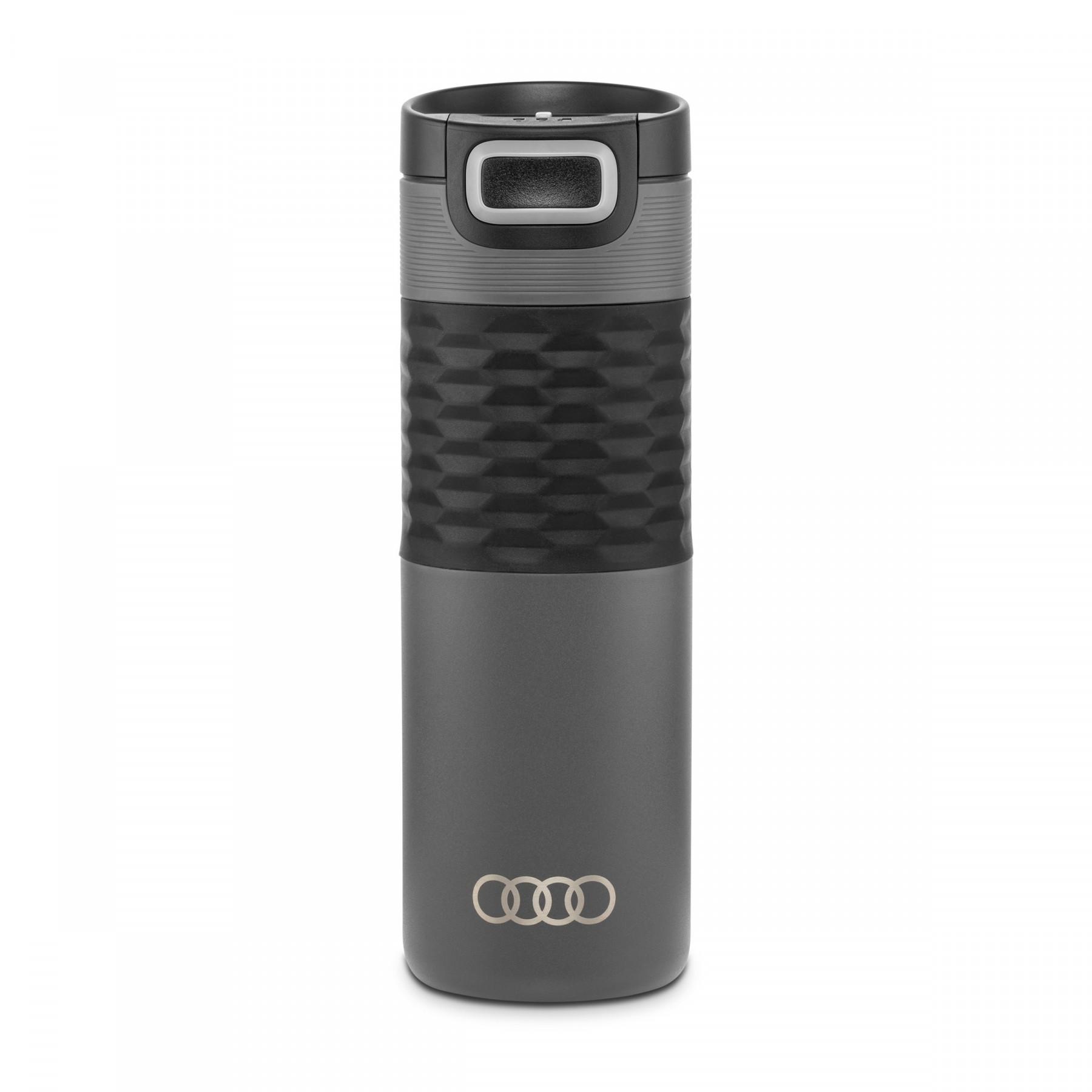 Audi Isolierbecher Isolierflasche Thermoflasche Edelstahl grau 0,5 L