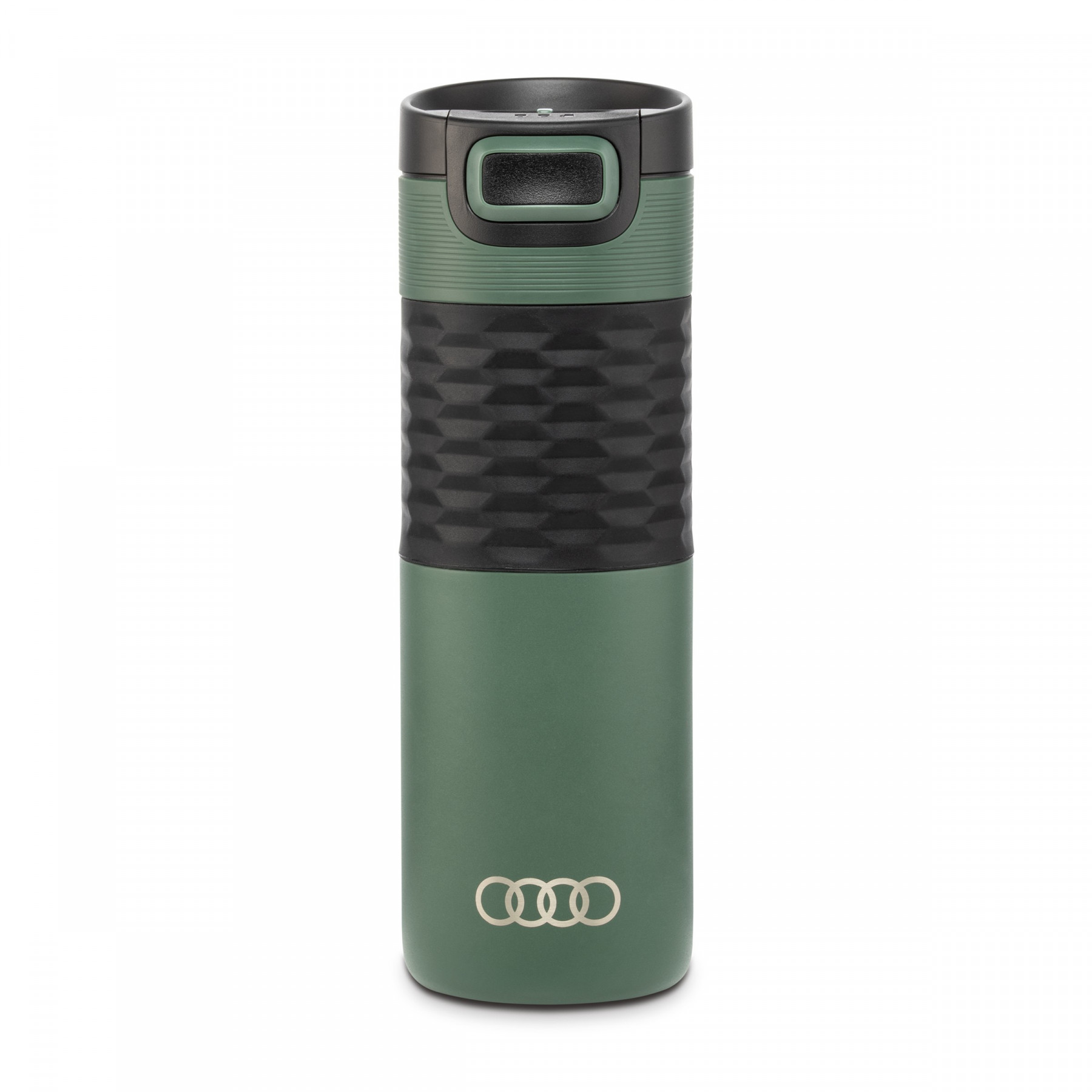 Audi Isolierbecher Isolierflasche Thermoflasche Edelstahl grün 0,5 L