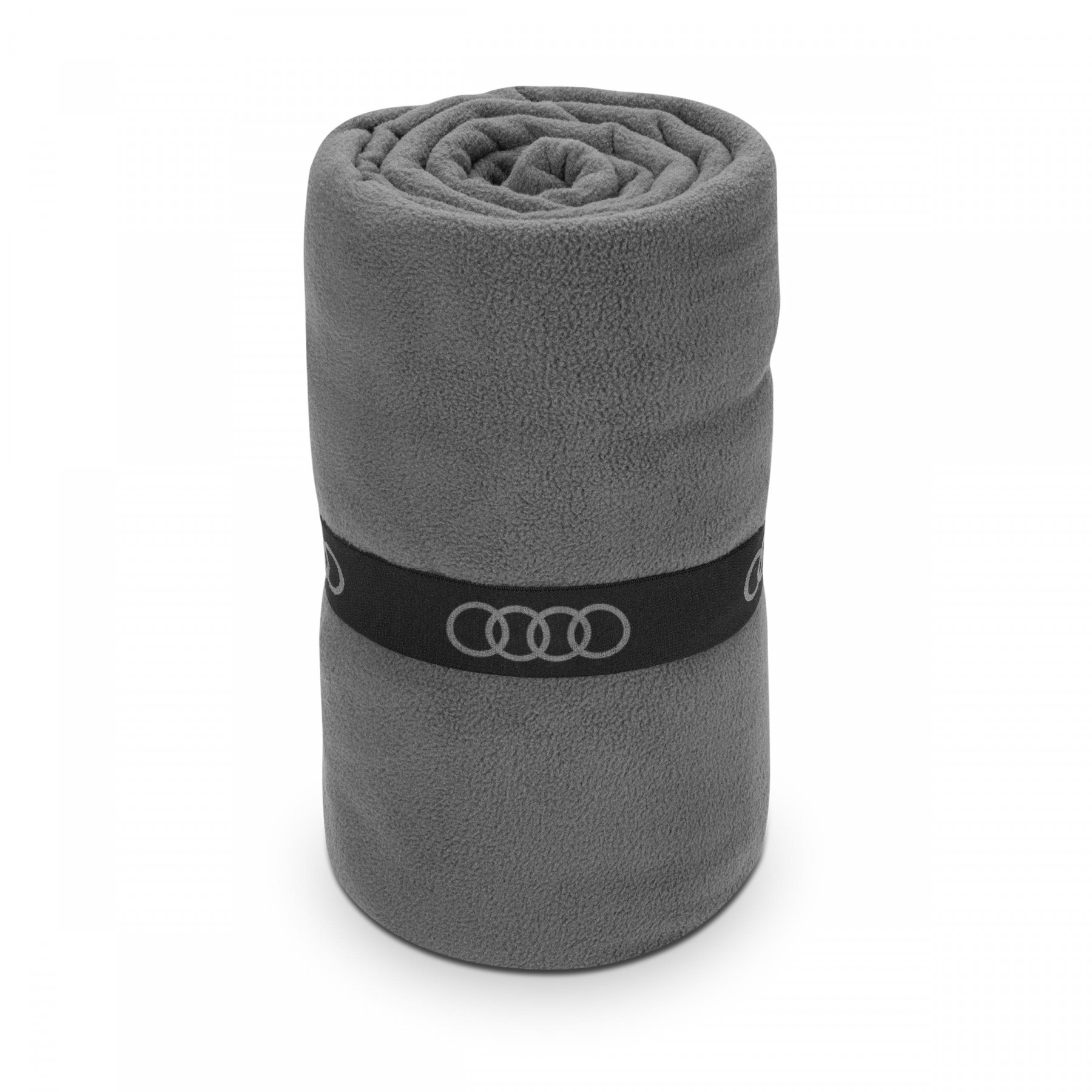 Audi Fleecedecke Plüschdecke einrollbar mit Reißverschlusstasche Grau 3292500800