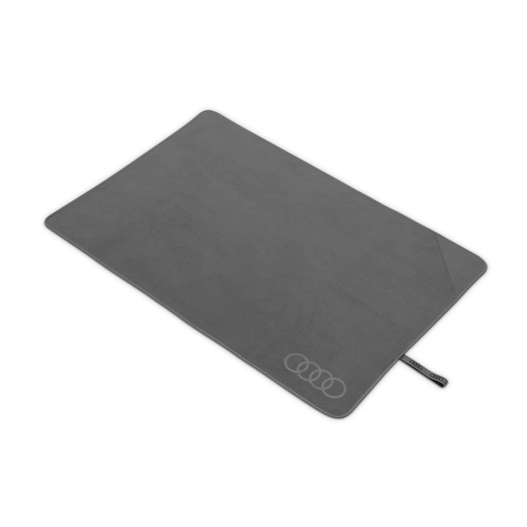 Audi Fleecedecke Plüschdecke einrollbar mit Reißverschlusstasche Grau 3292500800