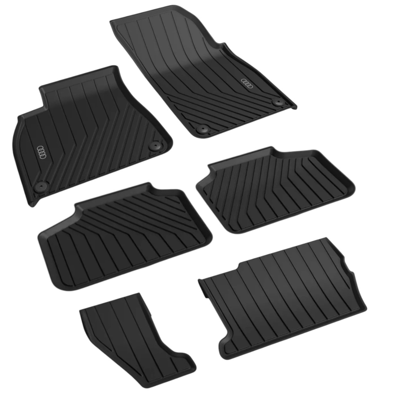 Original Audi Q7 (Typ G8) Gummifußmatten Set vorn + hinten + 3. Reihe schwarz
