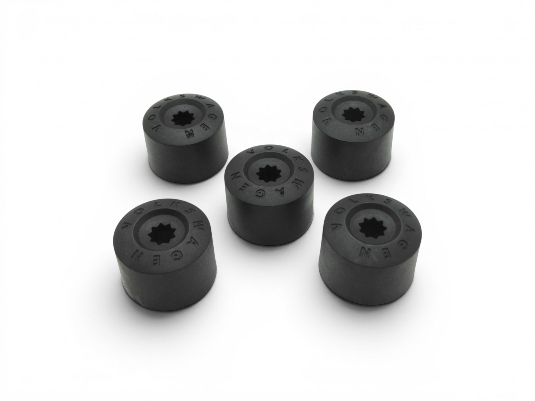 5x Original VW Kappen Abdeckkappen für Radschrauben Sw 17 Radbolzen 1K0601173 9B9
