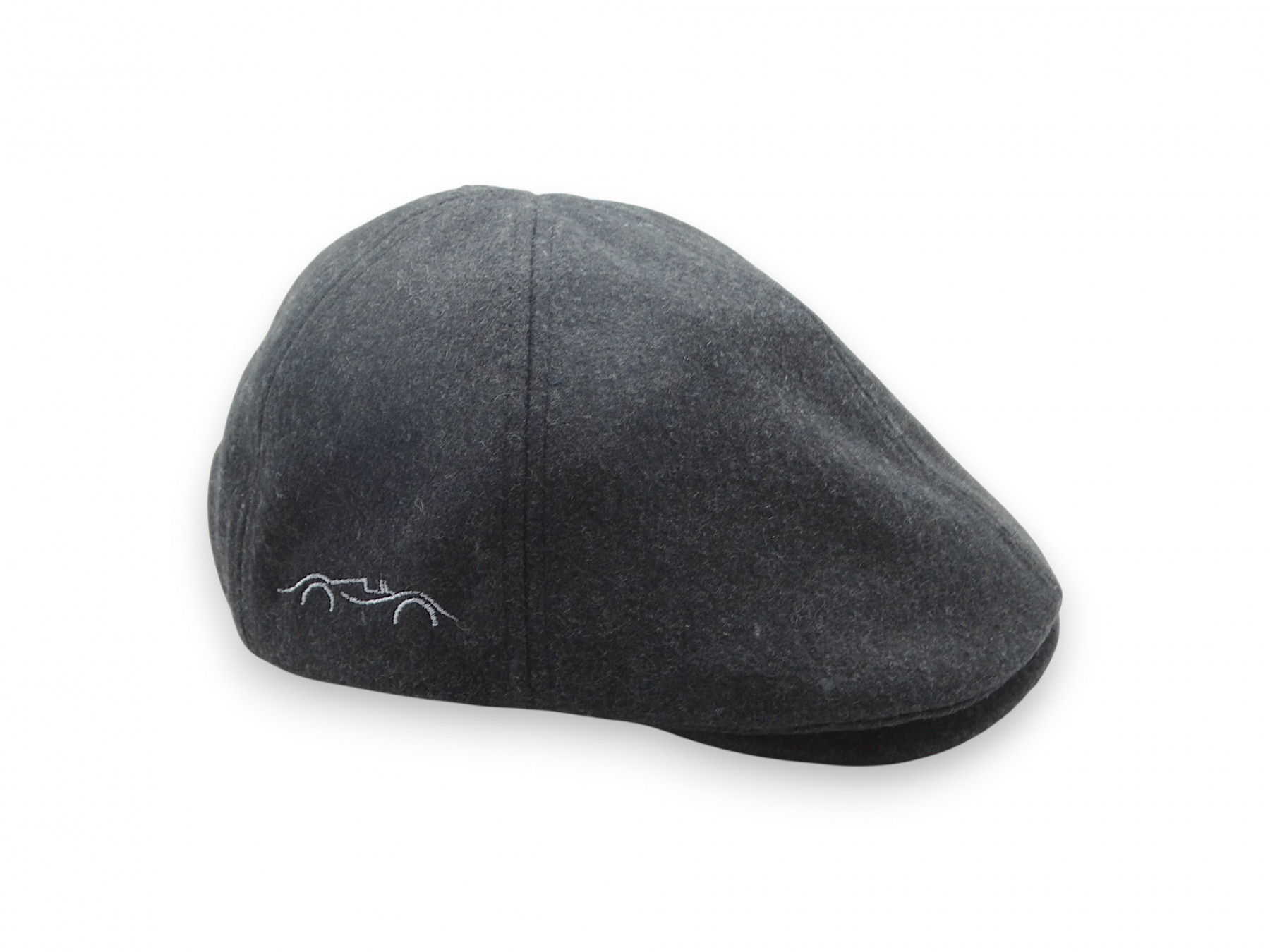 Audi Tradition Mütze Schiebermütze Cap Hut Melton Wolle gefüttert grau A77220