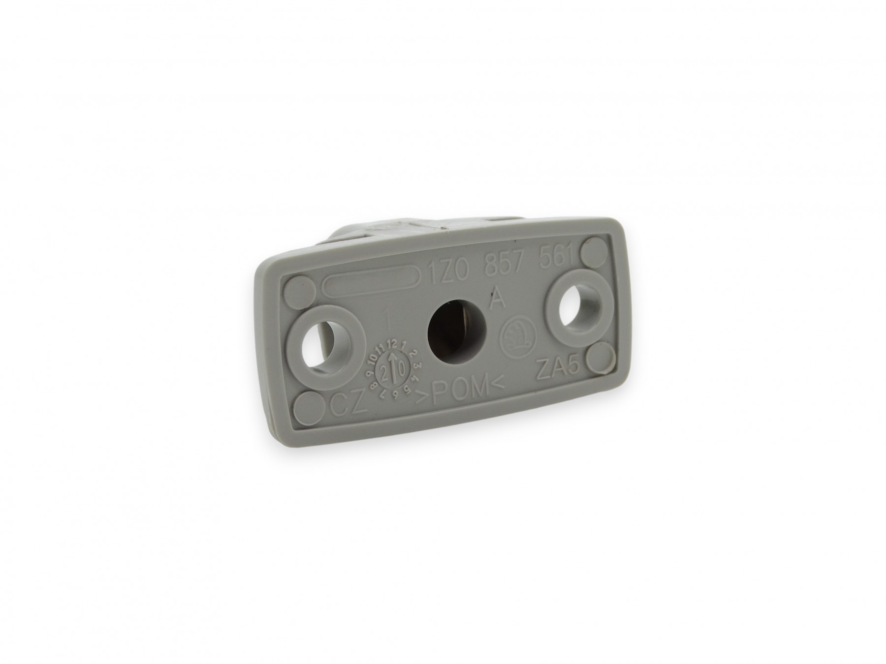 Original Skoda Halter Sonnenblende links perlgrau 1Z0857561A Y20