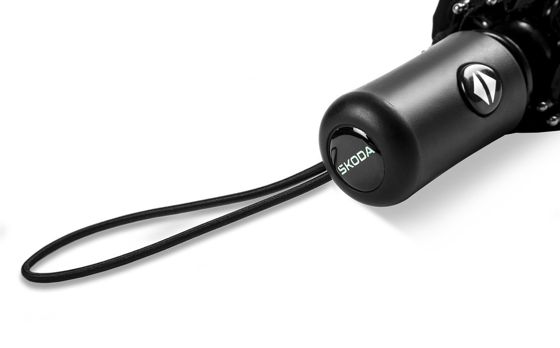 Skoda Regenschirm Taschenschirm Schirm Škoda Aquaprint faltbar schwarz 6U0087602B