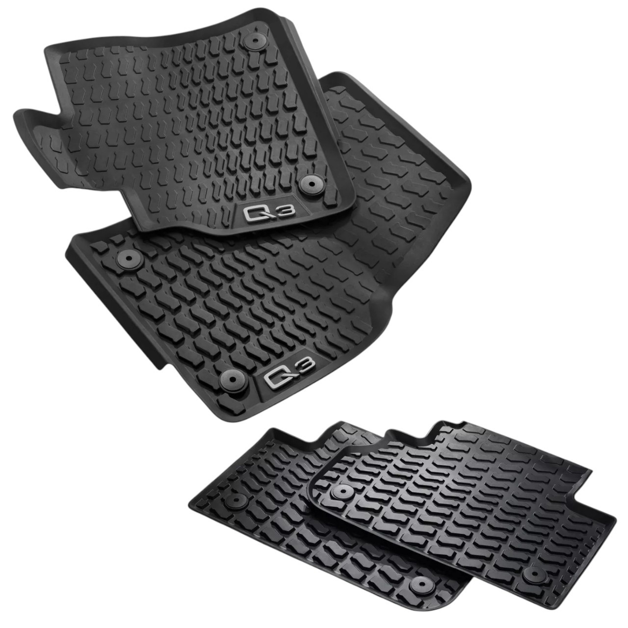 Original Audi Q3 F3 Gummimatten Gummifußmatten vorn + hinten 4-tlg. schwarz 