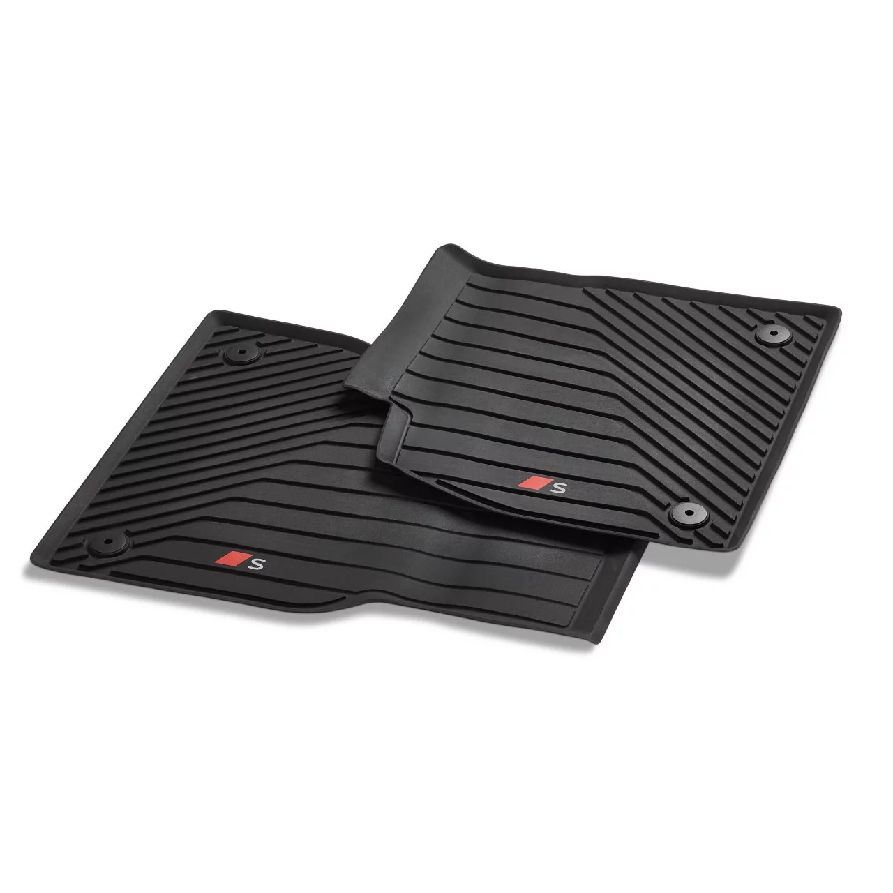 Original Audi A6 e-tron Gummimatten Gummifußmatten S-Logo schwarz vorne + hinten