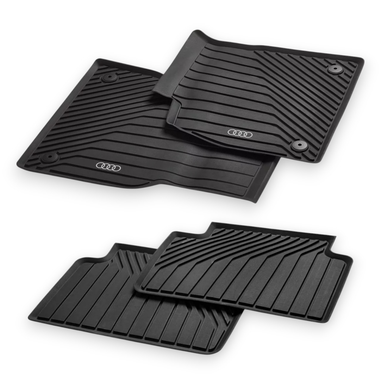 Original Audi A6 e-tron Gummimatten Gummifußmatten schwarz vorne + hinten