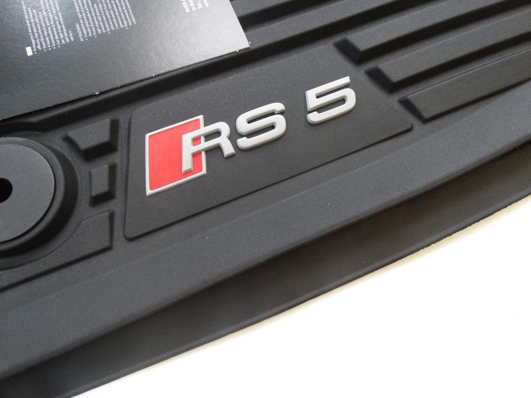 Original Audi RS5 Gummimatten Gummifußmatten Fußmatten vorn schwarz
