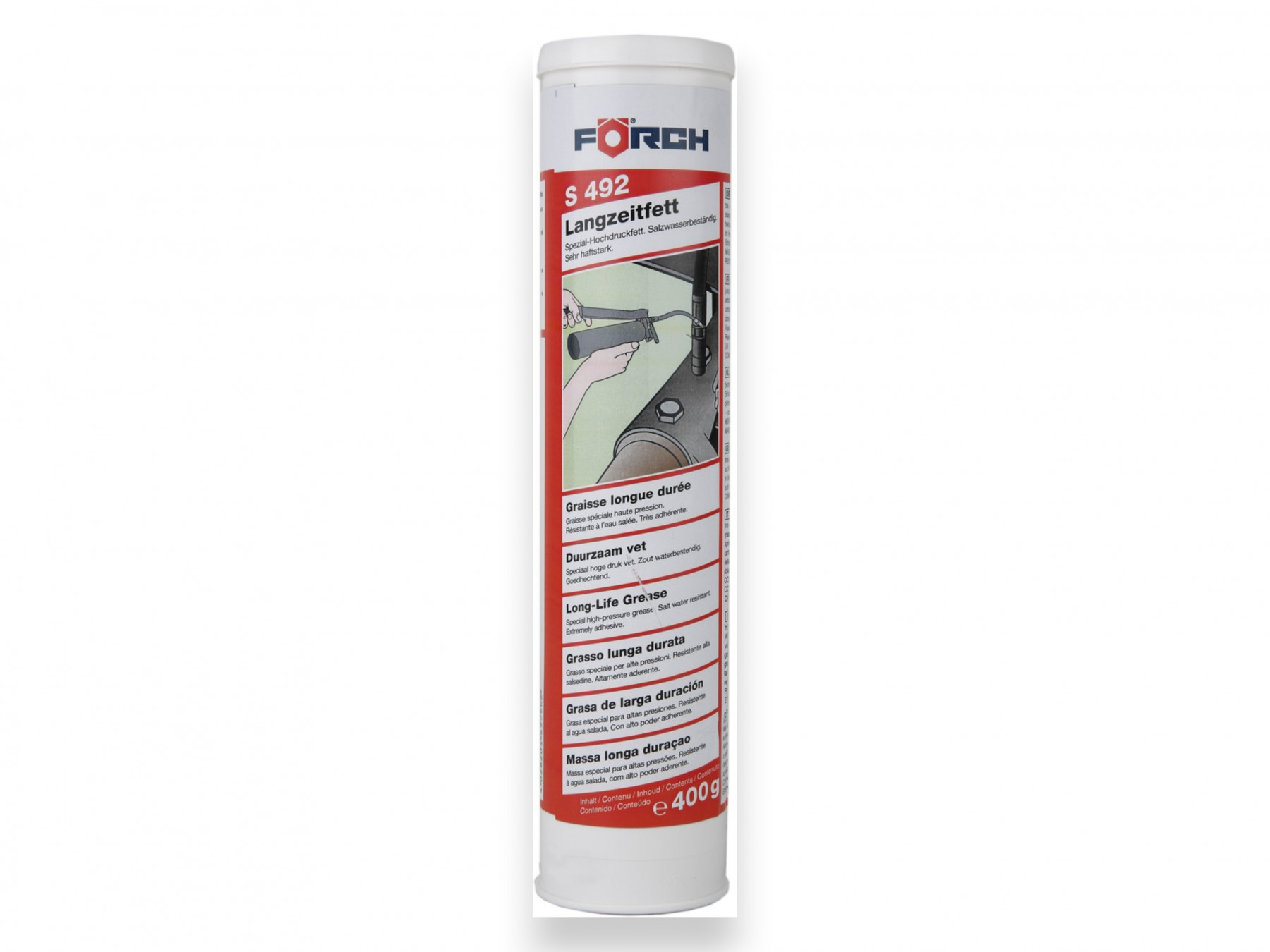 Förch S492 Langzeitfett Spezial Hochdruckfett Lagerfett gelb Kartusche 400g