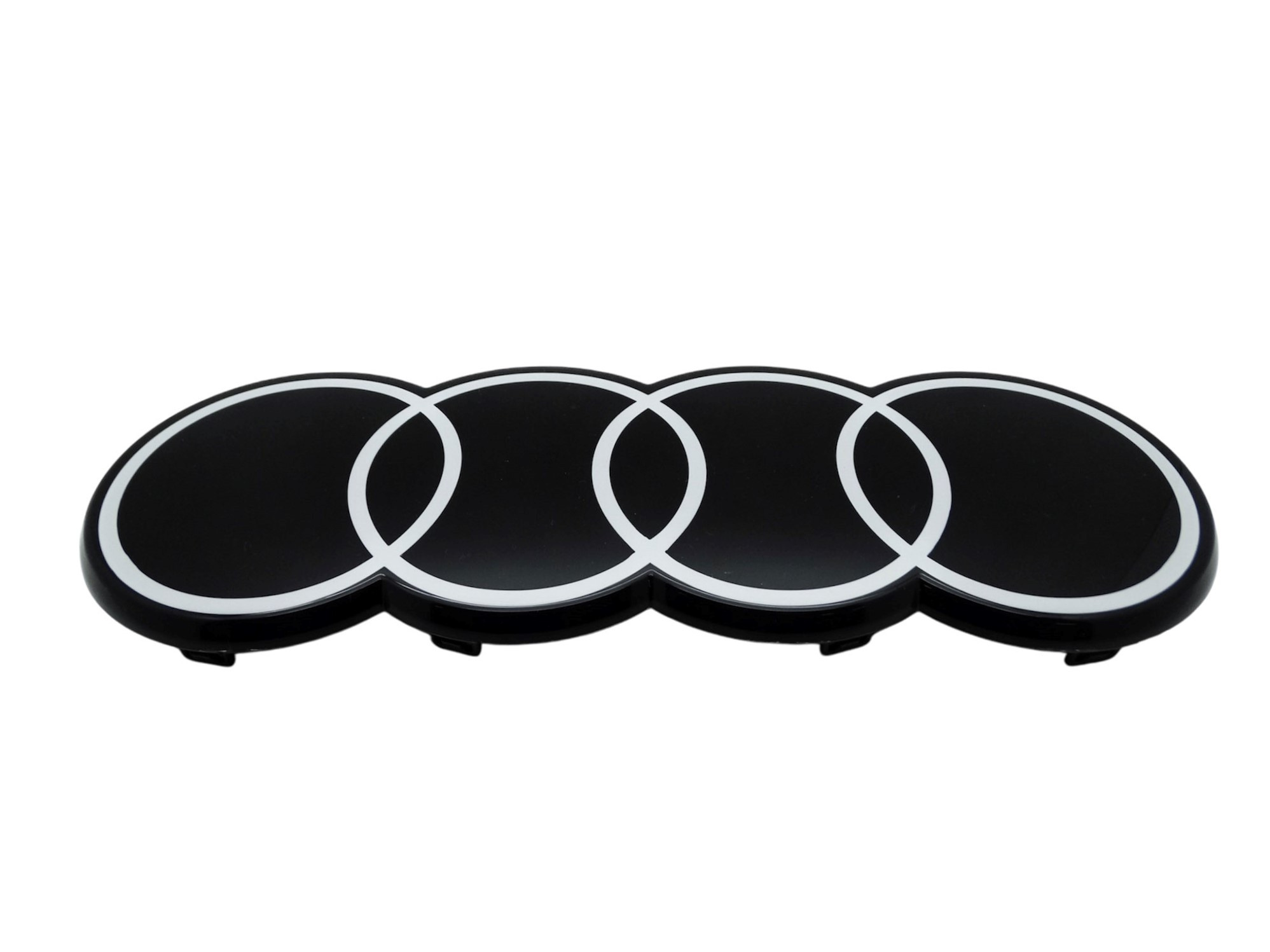 Original Audi Q8 / e-tron Ringe Emblem Schriftzug Logo Kühlergrill polarweiß