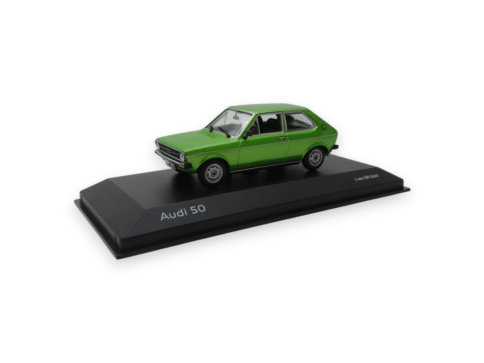 Audi 50 Modellauto Miniatur 1:43 Viperngrün