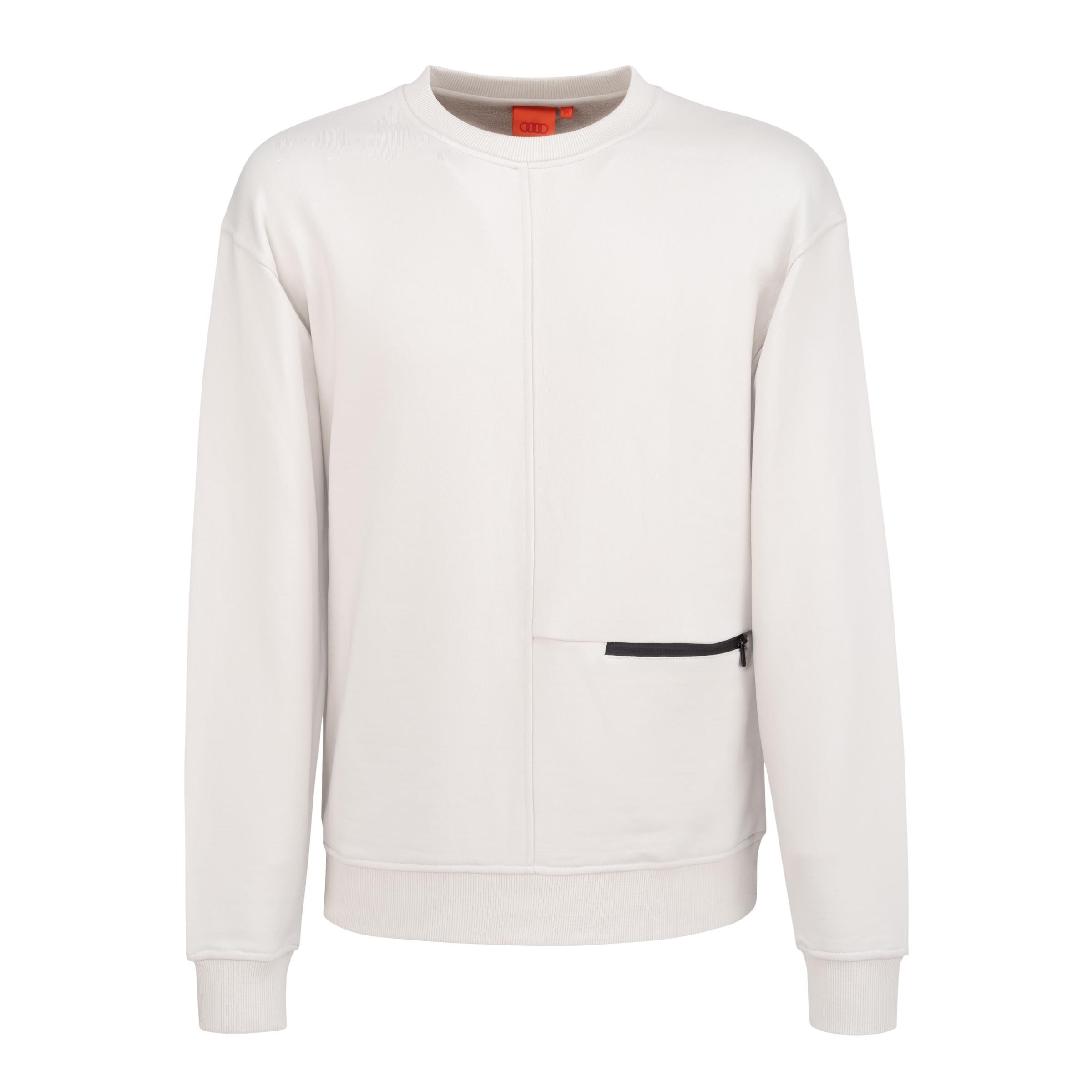 Audi Sweatshirt Pullover Sweater Sweatpullover Pulli Audi Ringe Herren beige