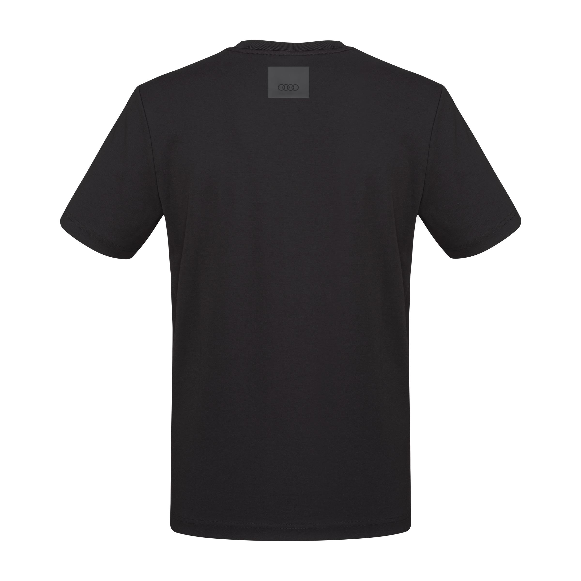 Audi Herren T-Shirt Audi Ringe Logo schwarz mit cooling und quick dry Finish