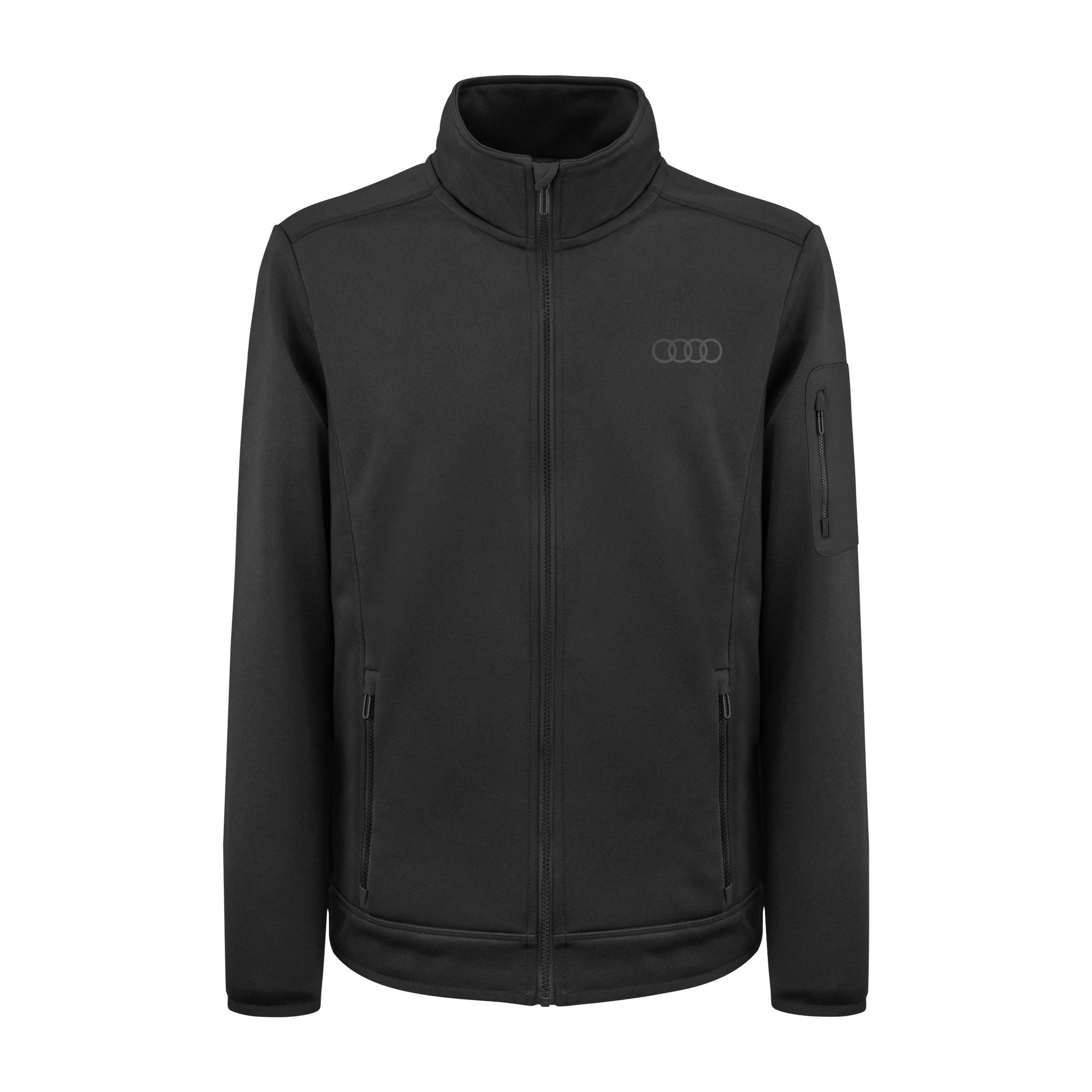 Audi Herren Fleecejacke Sweatjacke Fleece Jacke Audi Ringe 3D Druck schwarz