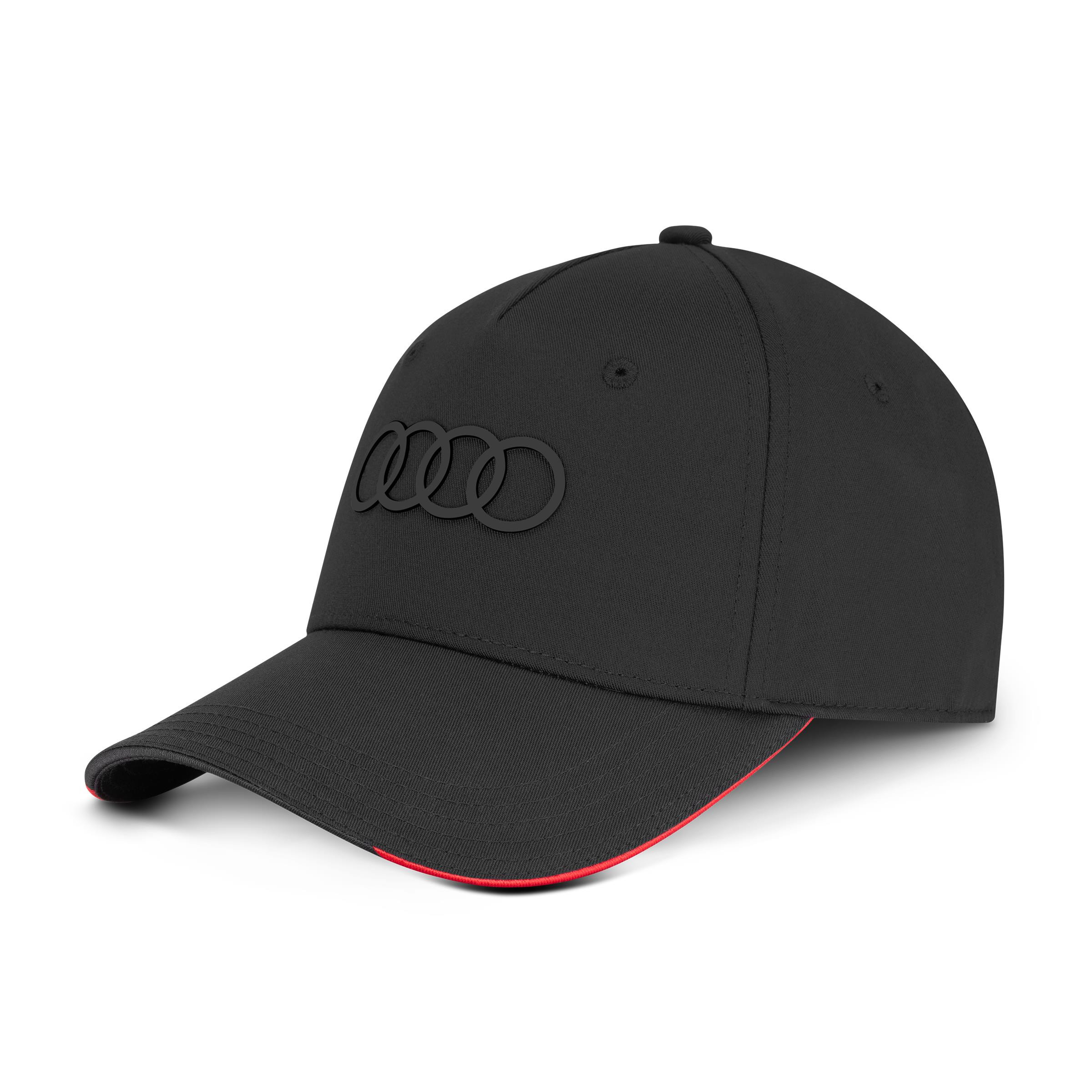 Audi Baseballcap Cap Kappe Mütze 3D Audi Ringe-Druck Unisex schwarz 3132402630