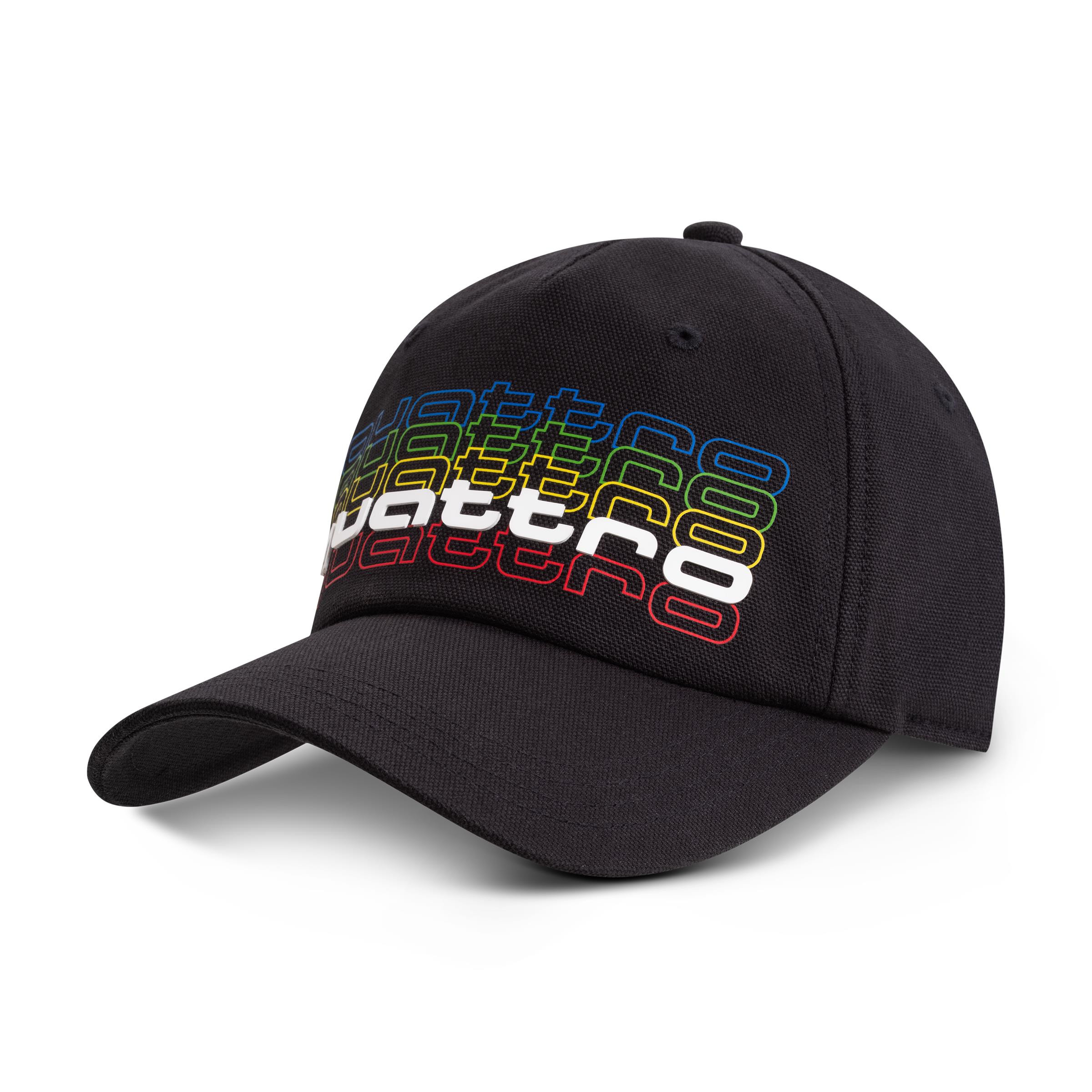 Audi quattro pulse Cap Baseballcap schwarz  mehrfarbiges quattro Logo 3132609500