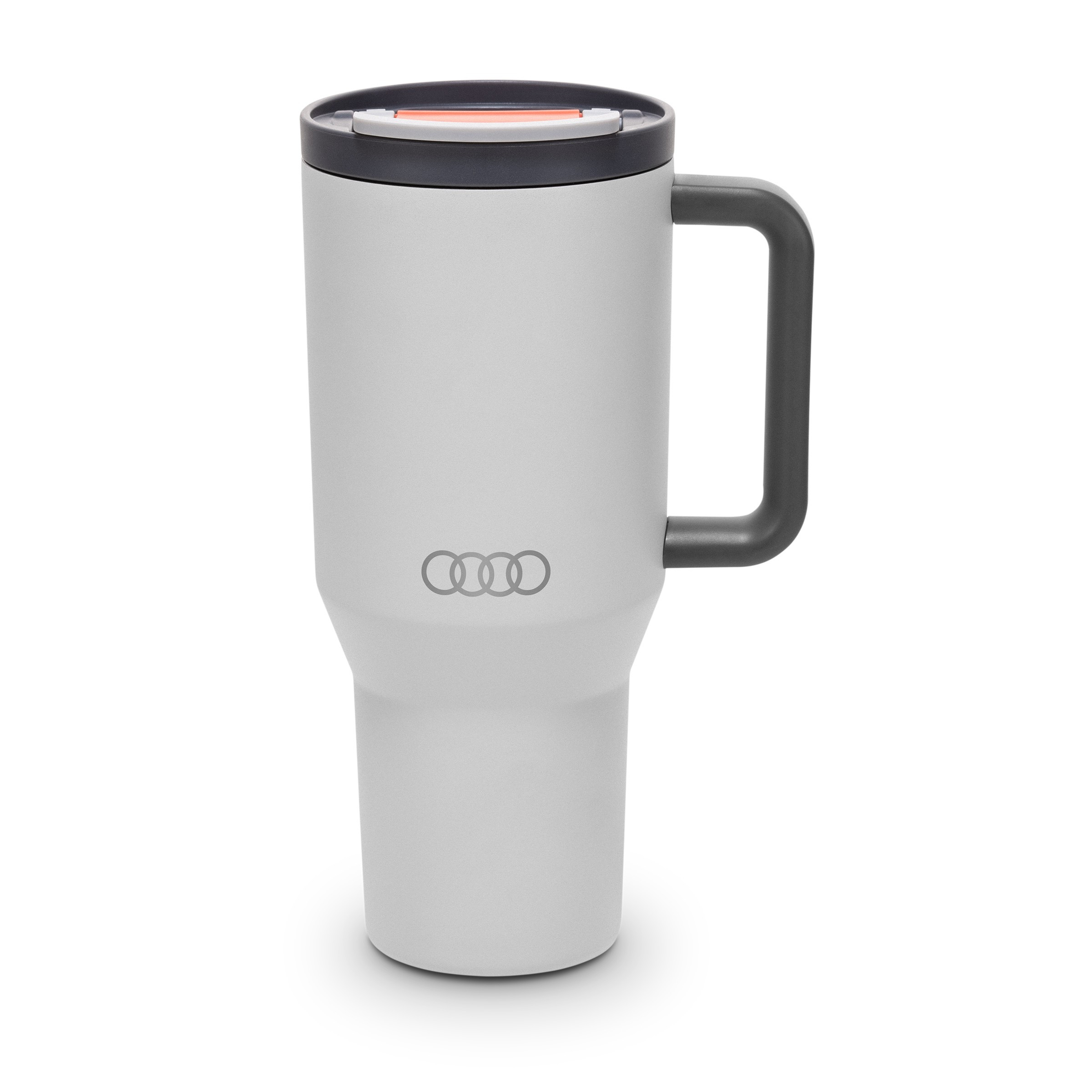 Audi Thermobecher Isolierflasche Strohhalm Edelstahl hellgrau 3292500200