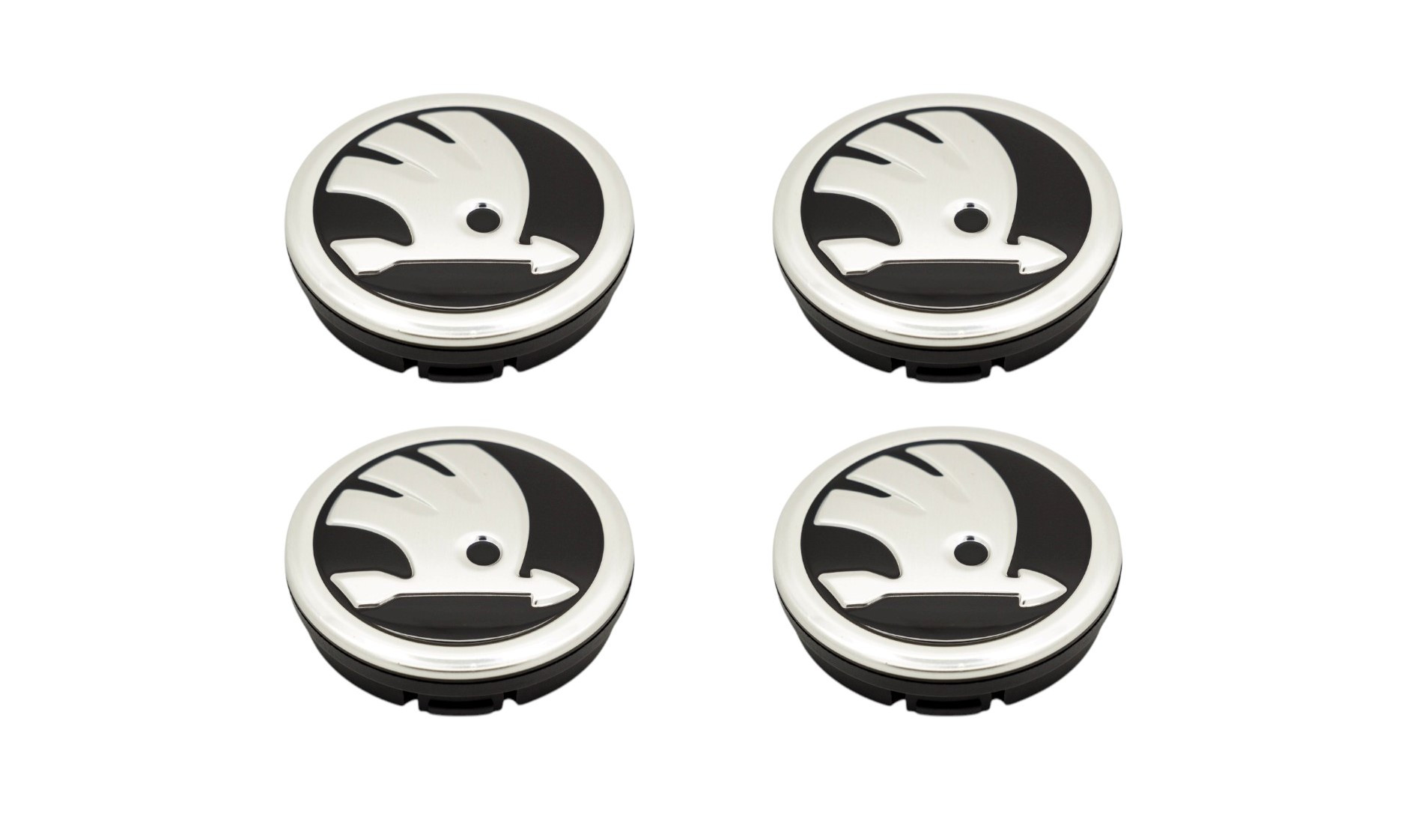  4x Original Skoda Felgendeckel Nabendeckel Nabenkappen 