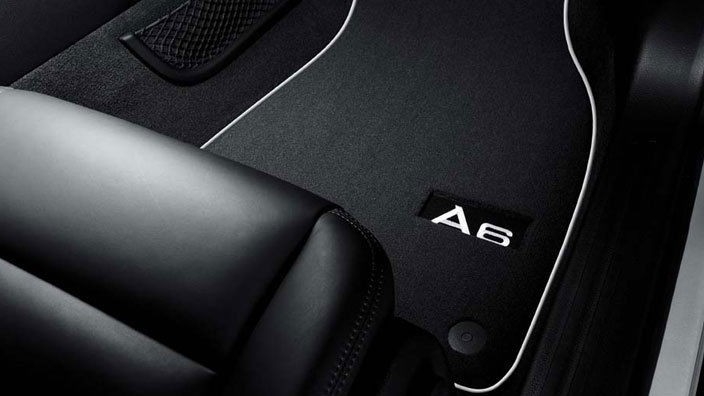 Original Audi A6 4F Premium Velours Stoffmatten Textilfußmatten vorne 