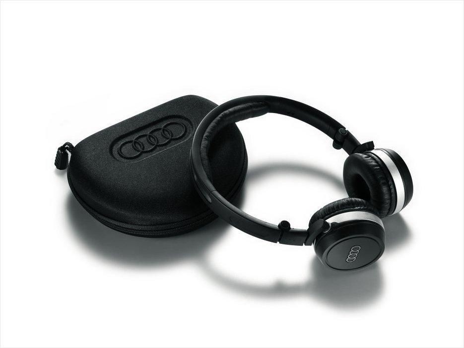  Original Audi Bluetooth Kopfhörer mit Tasche und Audi Logo