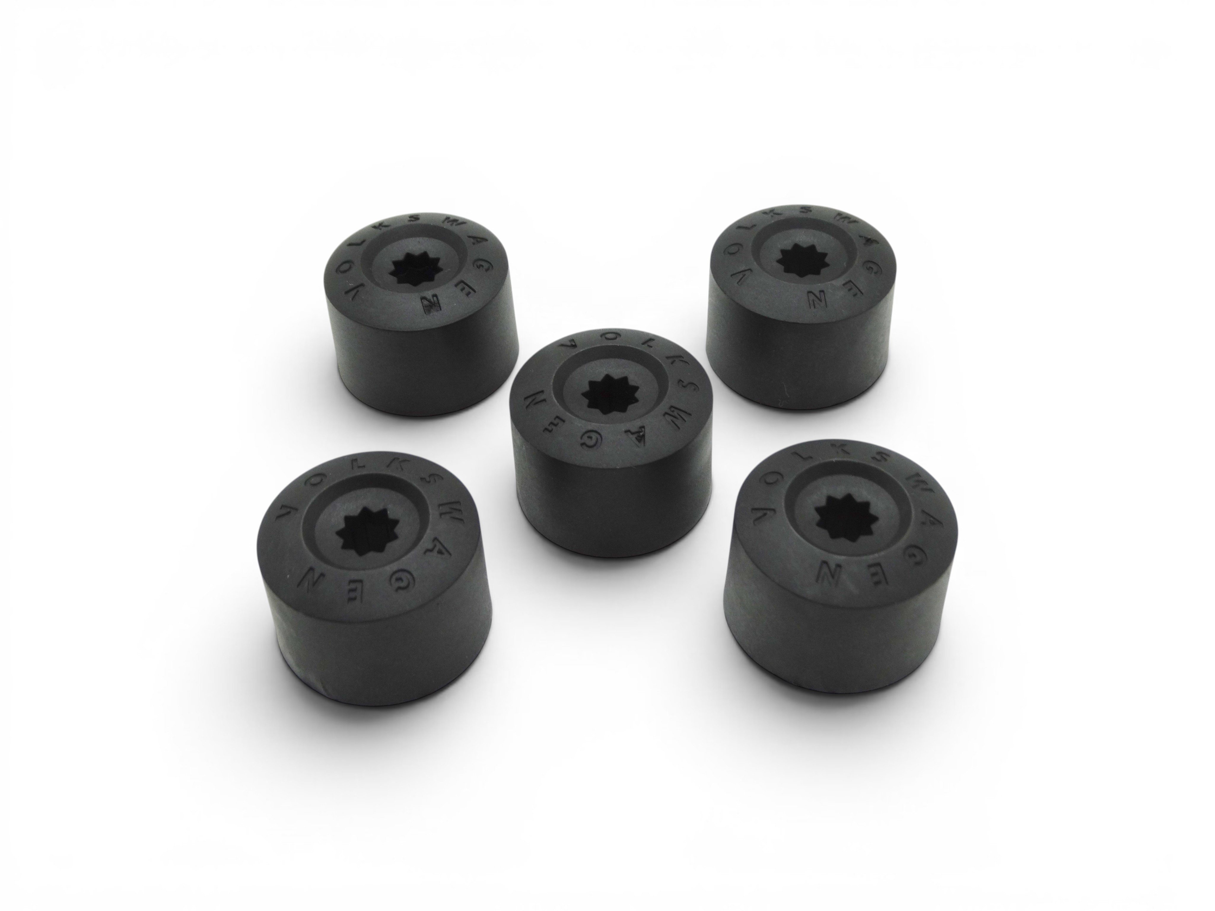 5x Original VW Kappen Abdeckkappen für Radschrauben Sw 17 Radbolzen 1K0601173 9B9