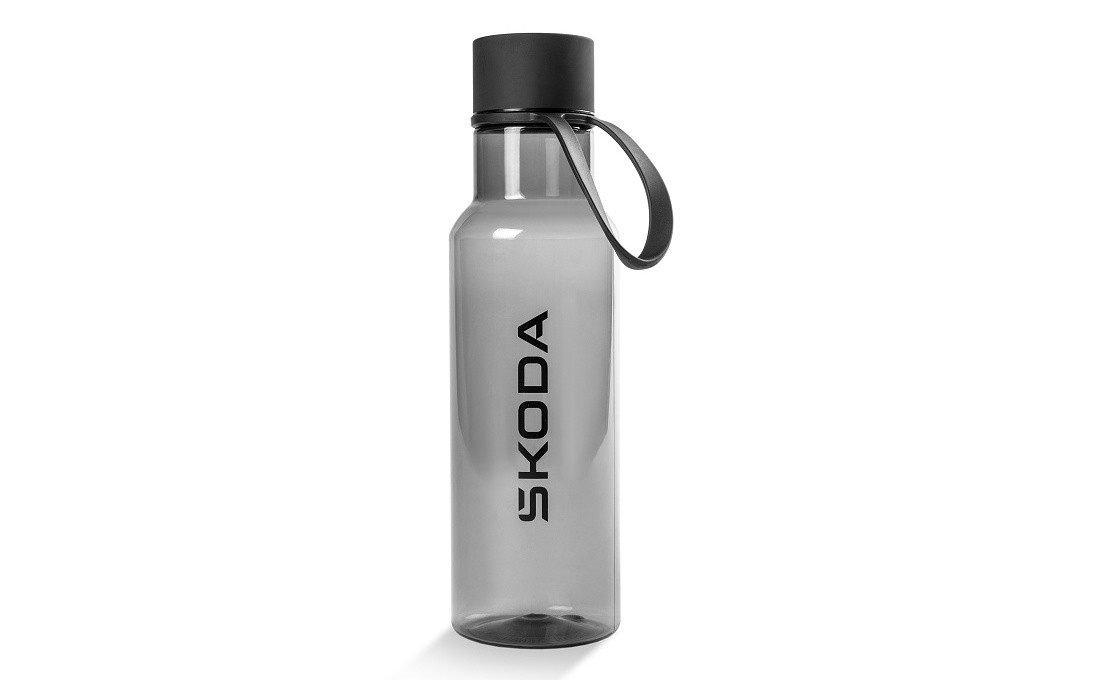 Skoda Trinkflasche Wasserflasche Kunststoff BPA frei 600ml schwarz 6U0069601F