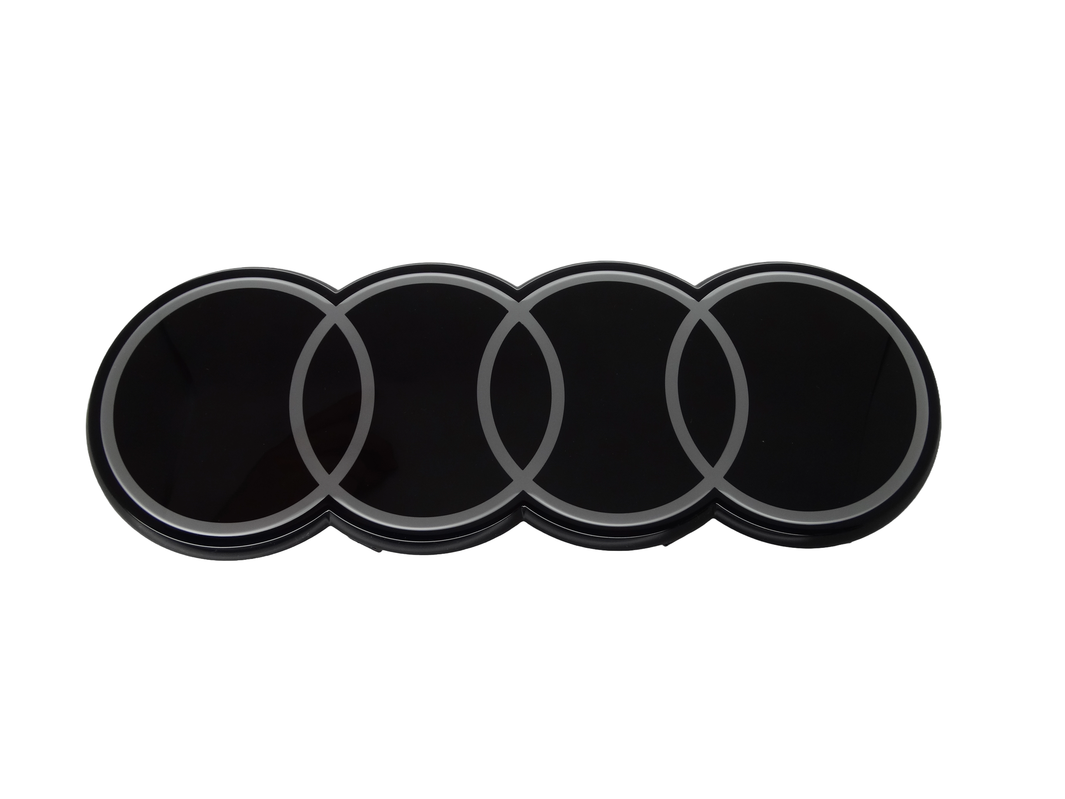 Original Audi Q8 / e-tron Ringe Emblem Schriftzug Logo Kühlergrill anthrazitgrau