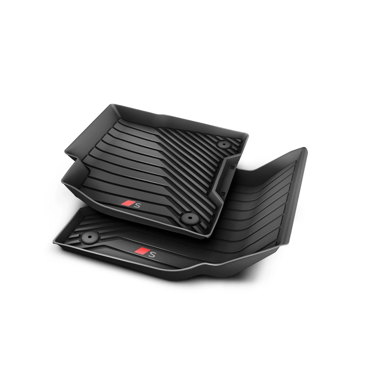 Original Audi Q6 e-tron Gummimatten Gummifußmatten schwarz vorne 85B061221A 041