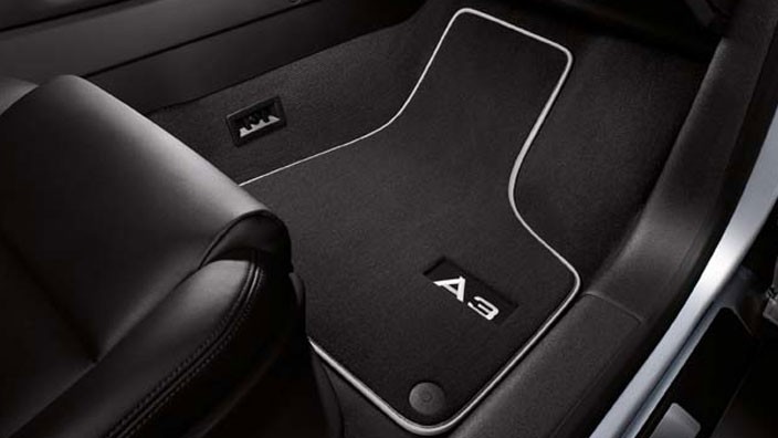 Original Audi A3 8P Textilfußmatten Stoffmatten Velours Premium vorn 