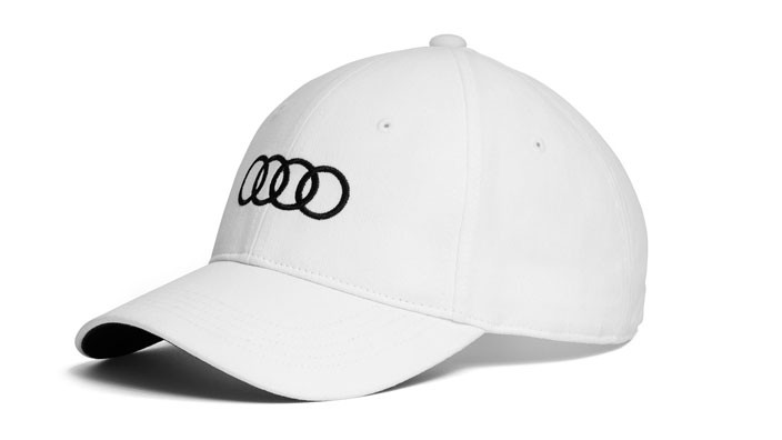 Audi Baseballcap Cap Kappe Mütze Ringe Unisex weiß 