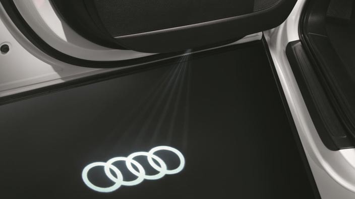  Original Audi A3 A6 A7 A8 Q3 Q7 TT R8 LED Einstiegsleuchten Einstiegsbeleuchtung Audi Ringe