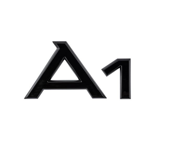 Original Audi A1 Schriftzug Emblem Logo Plakette Aufkleber schwarz selbstklebend