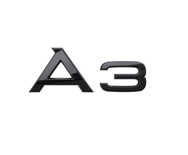 Original Audi A3 Schriftzug Emblem Logo für Heckklappe schwarz 