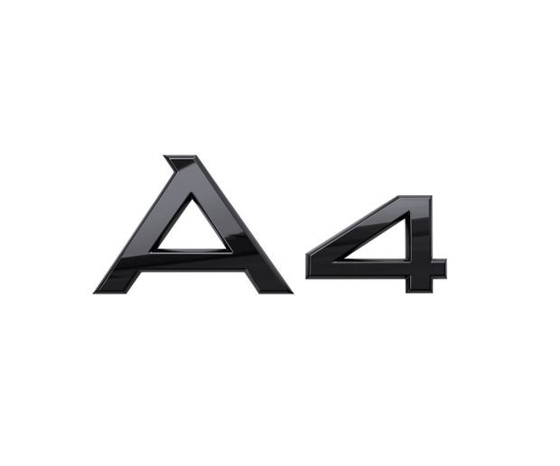 AUDI quattro Schriftzug Emblem schwarz