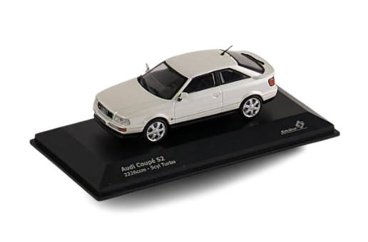 Audi Coupé S2 Modellauto Miniatur 1:43 Solido Perlmuttweiß Weiß