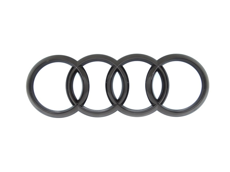 Original Audi TT TTRS Ringe Emblem Schriftzug Logo Heckklappe schwarz glänzend